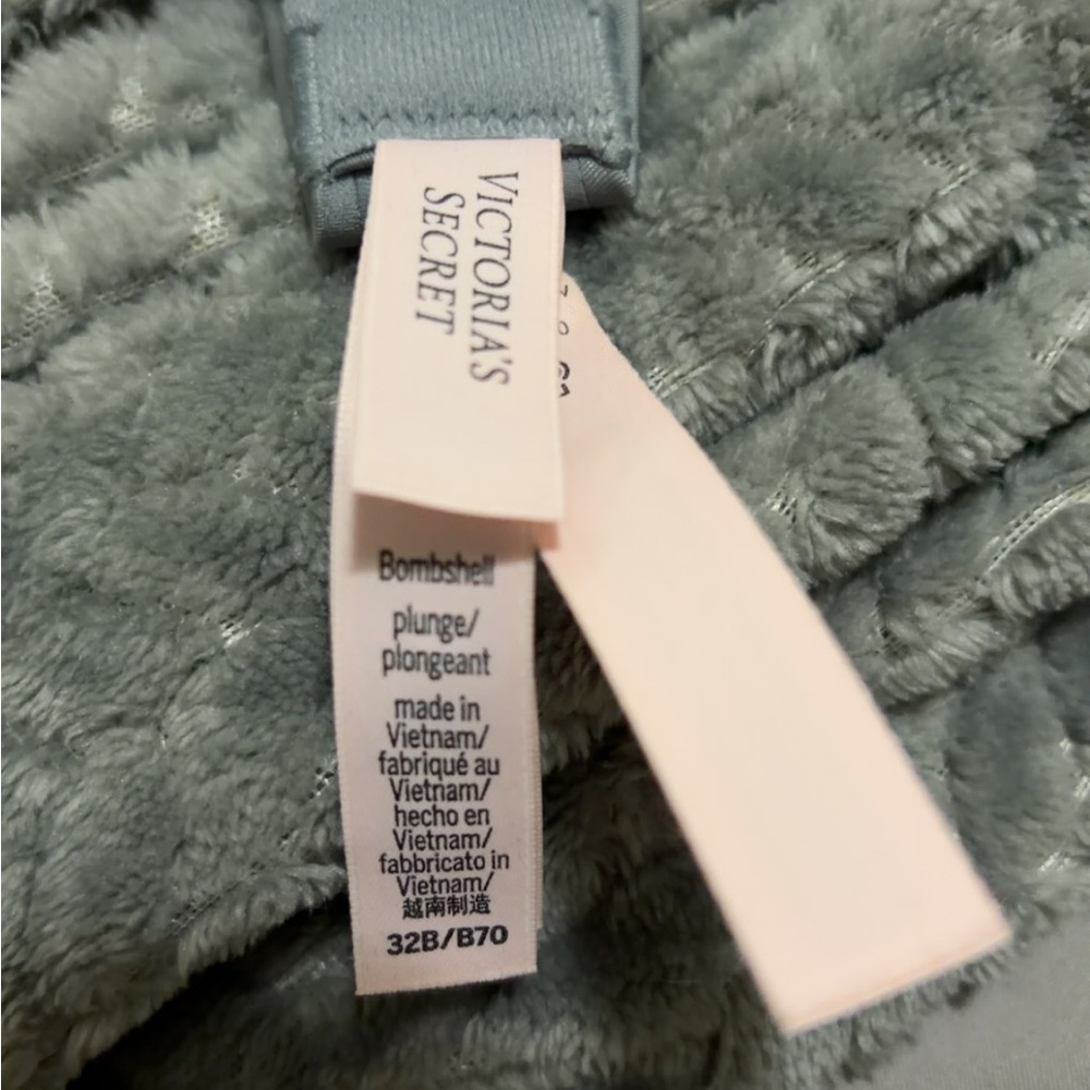 Victoria's Secret Bombshell Plunge Bra - Dusty Blue Gray
